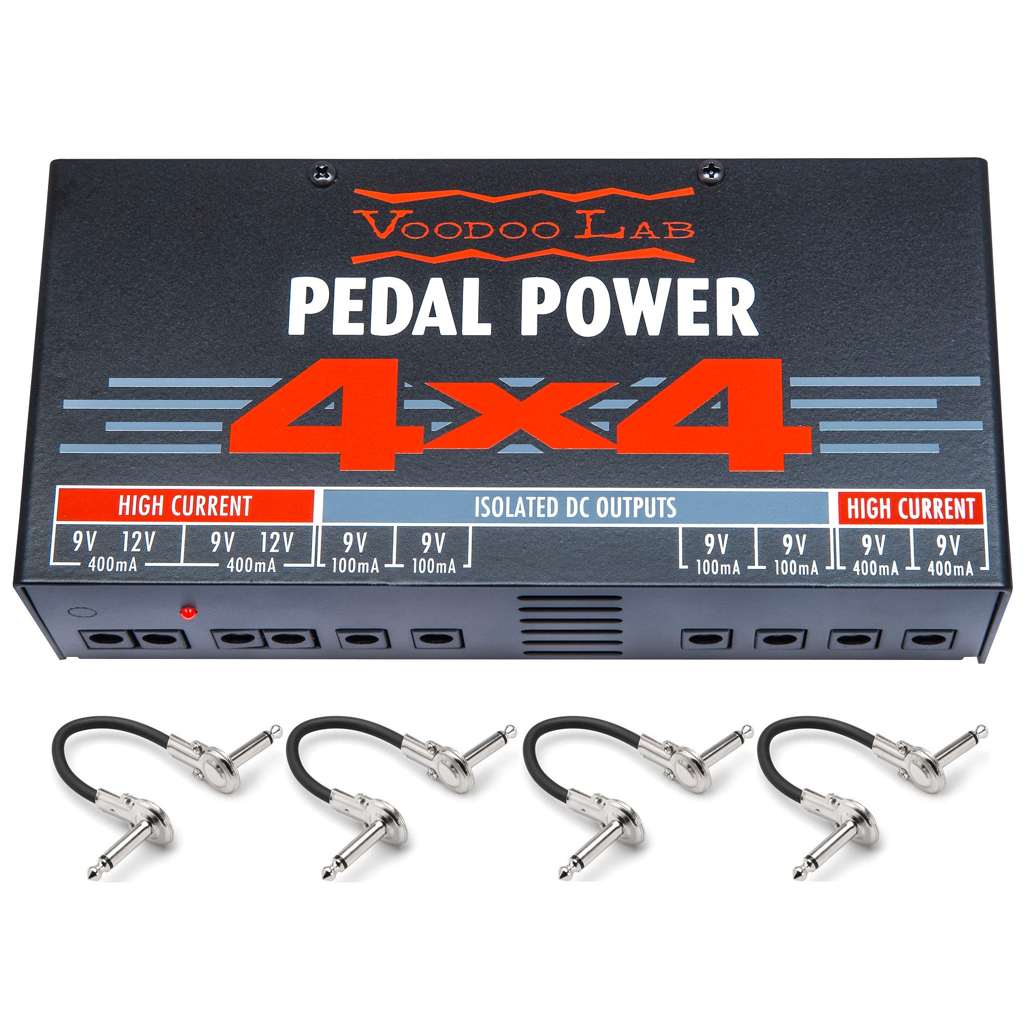 Voodoo Lab Pedal Power 4x4 supply — black top view