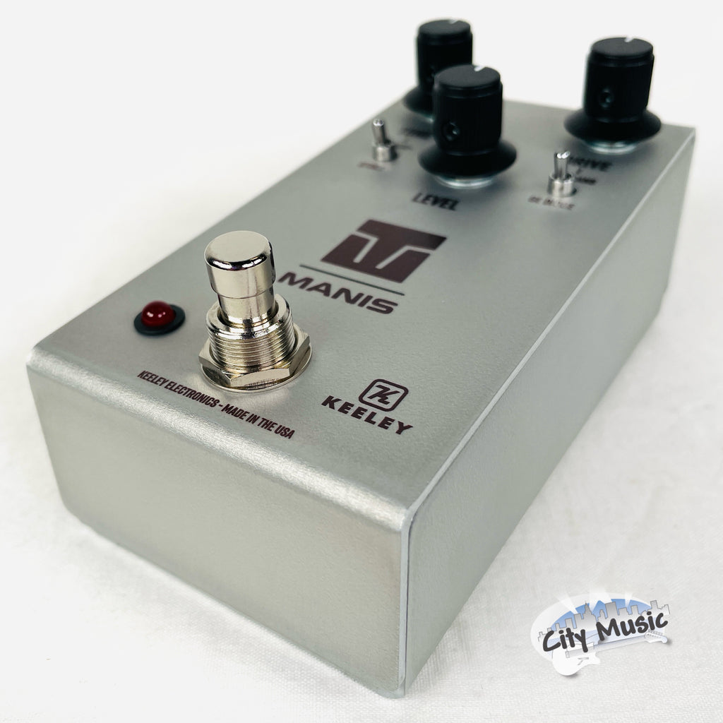 Keeley Manis Overdrive pedal — top-down full enclosure view