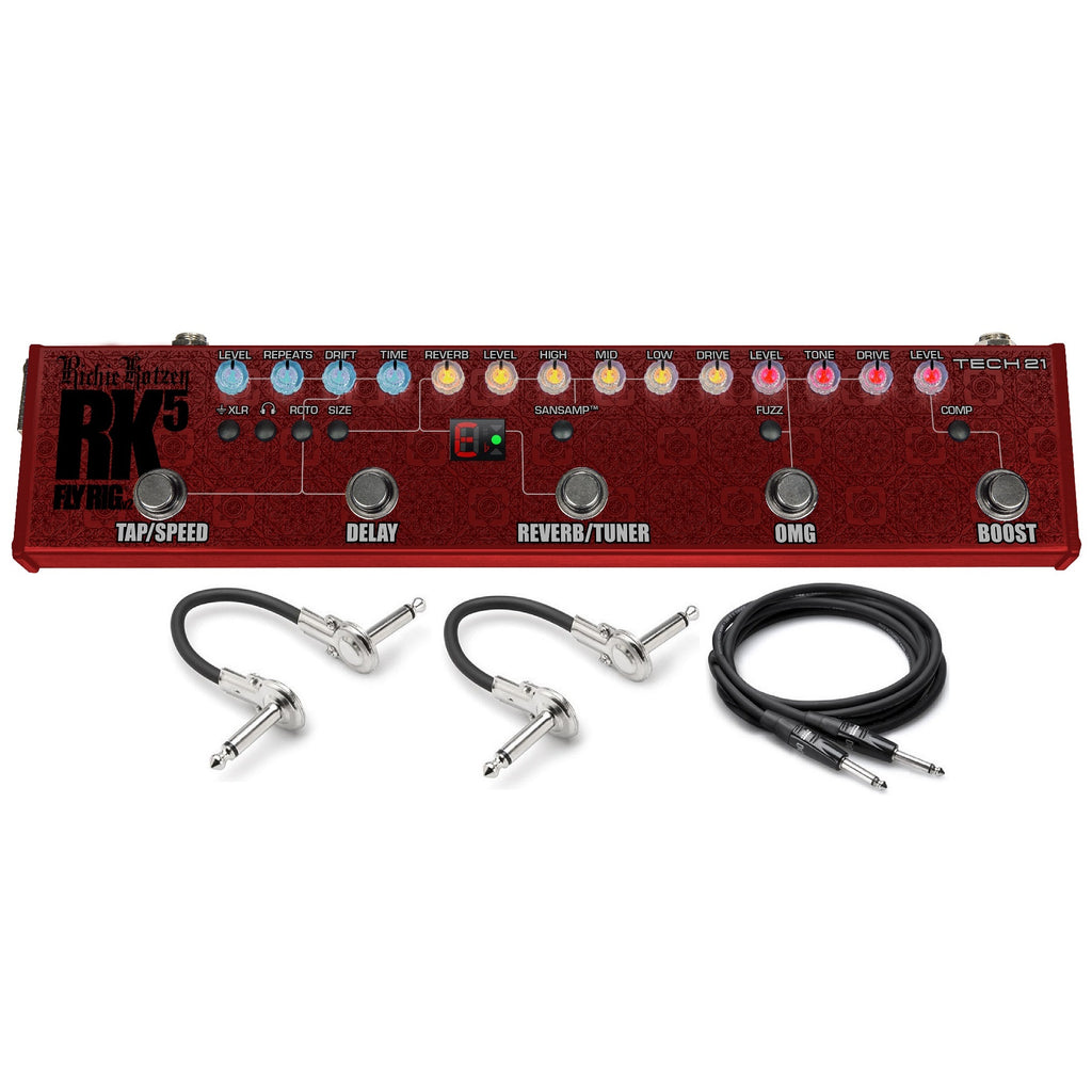 Tech 21 RK5 V2 Richie Kotzen Fly Rig SansAmp pedal — top control panel view