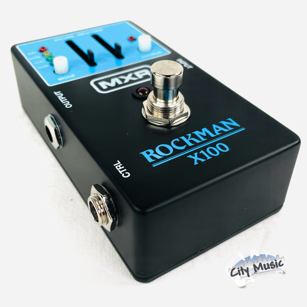 Used MXR MX100 Rockman X100 tone processor pedal — angled side profile