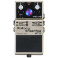 Boss RT-2 Rotary Ensemble pedal — top view with virtual rotor display and knobs
