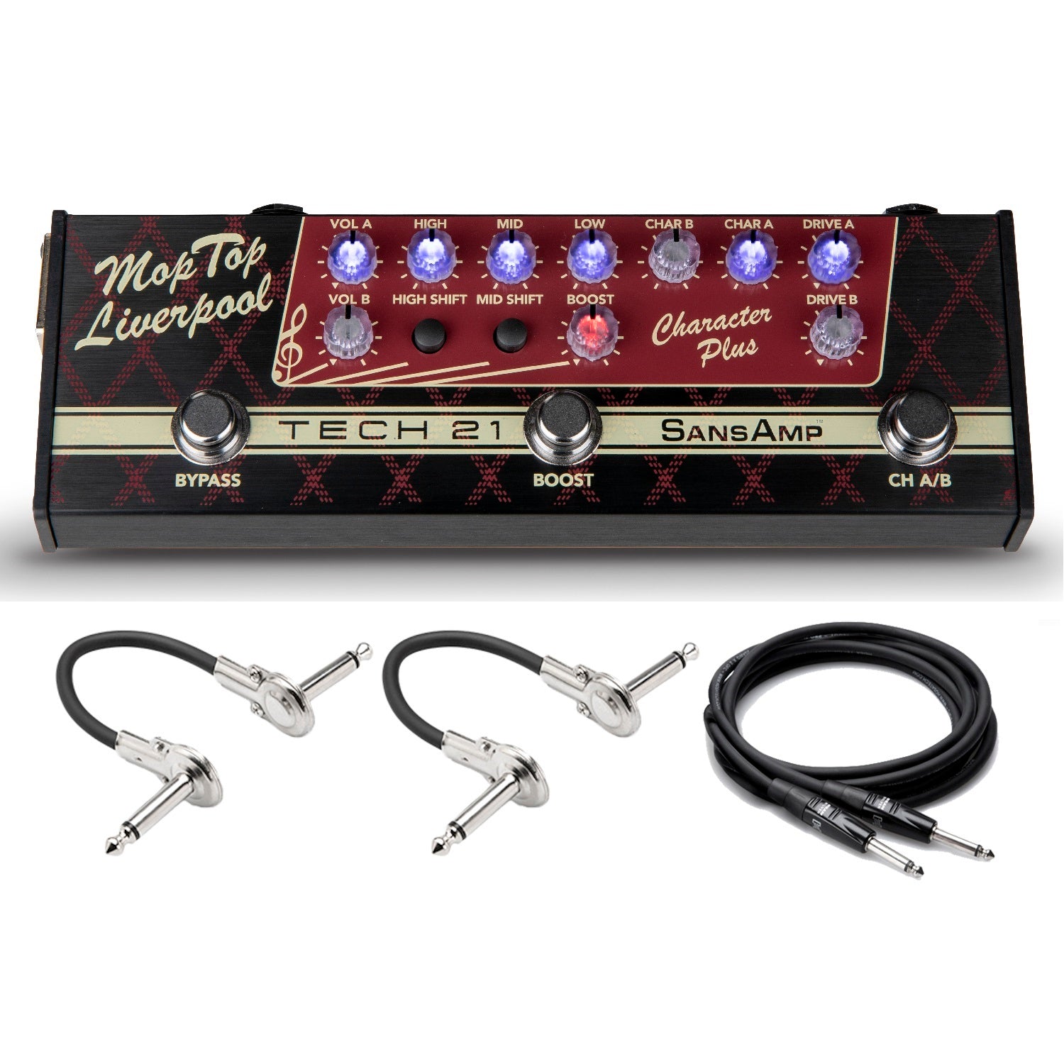 New Tech 21 SansAmp Character Plus Mop Top Liverpool Guitar Effects Pedal