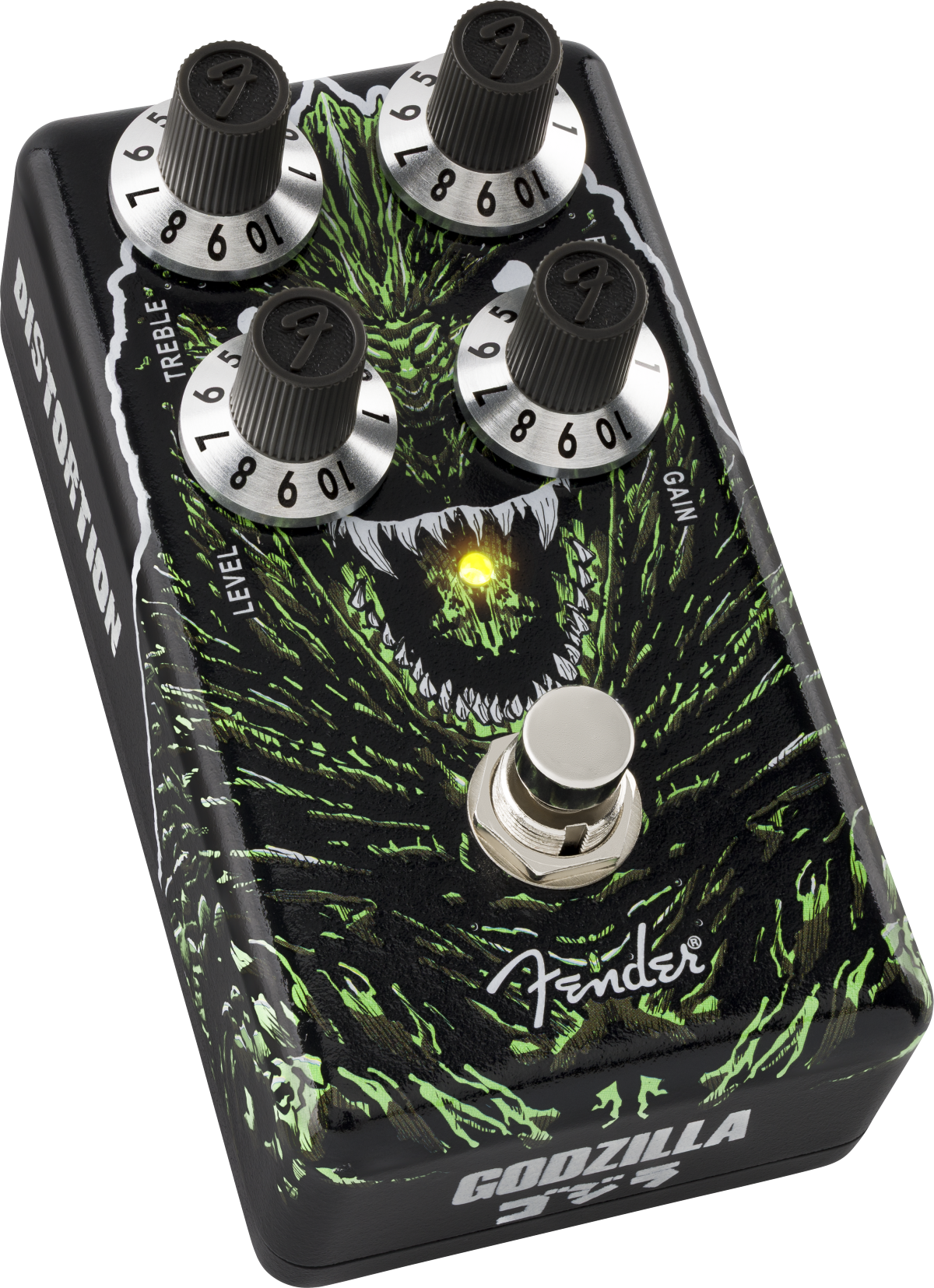 Fender Godzilla Distortion pedal — side view