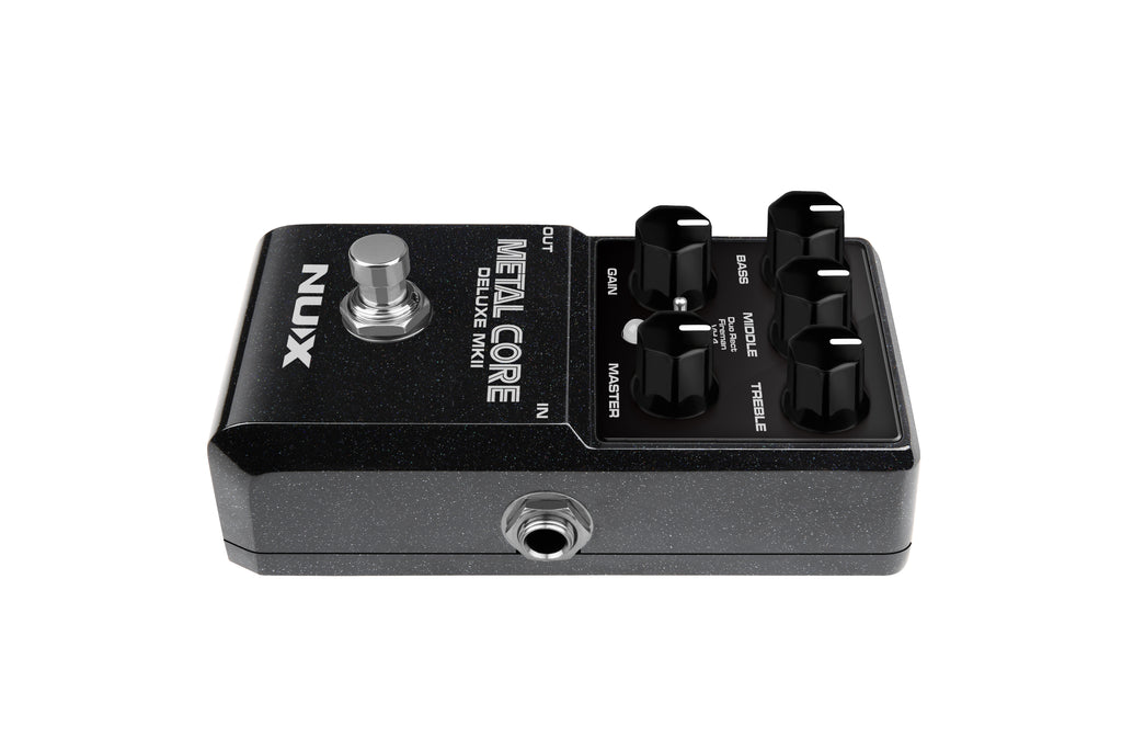 NUX Metal Core Deluxe MKII pedal footswitch close-up