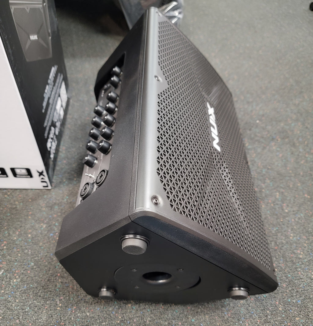 NUX Busking 200FR portable PA speaker — mixer controls close-up