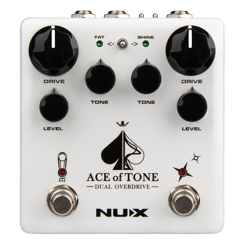 NUX NDO-5 Ace of Tone dual overdrive pedal — front control panel
