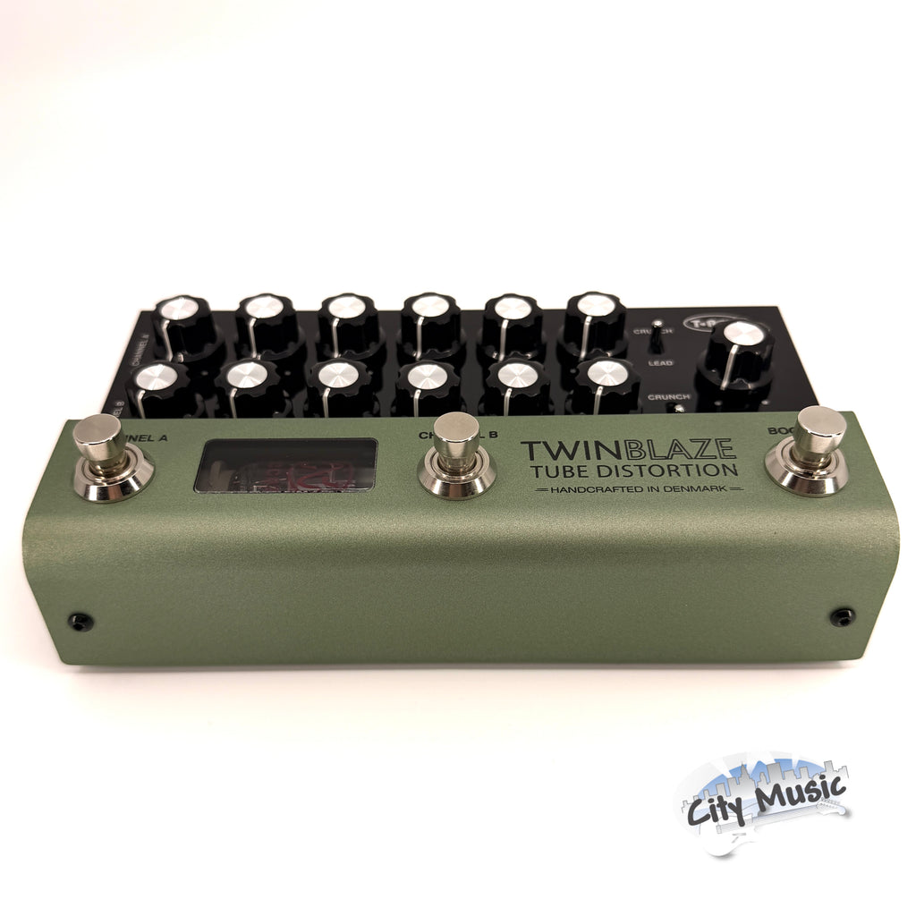 Used T-Rex TwinBlaze 2 Channel Tube Distortion Guitar Effects Pedal Twin Blaze
