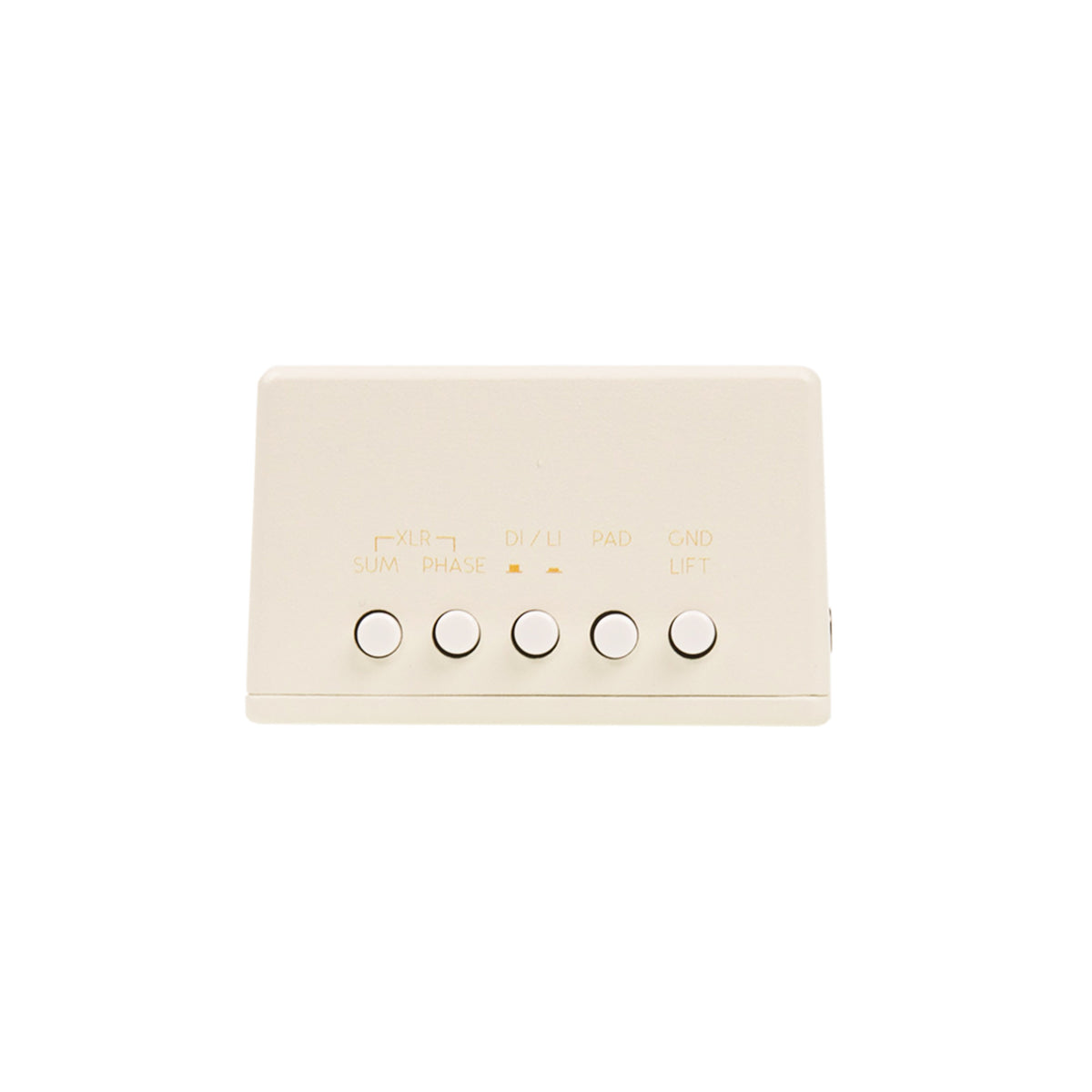 Walrus Audio Canvas Stereo DI box — white, full view with packaging