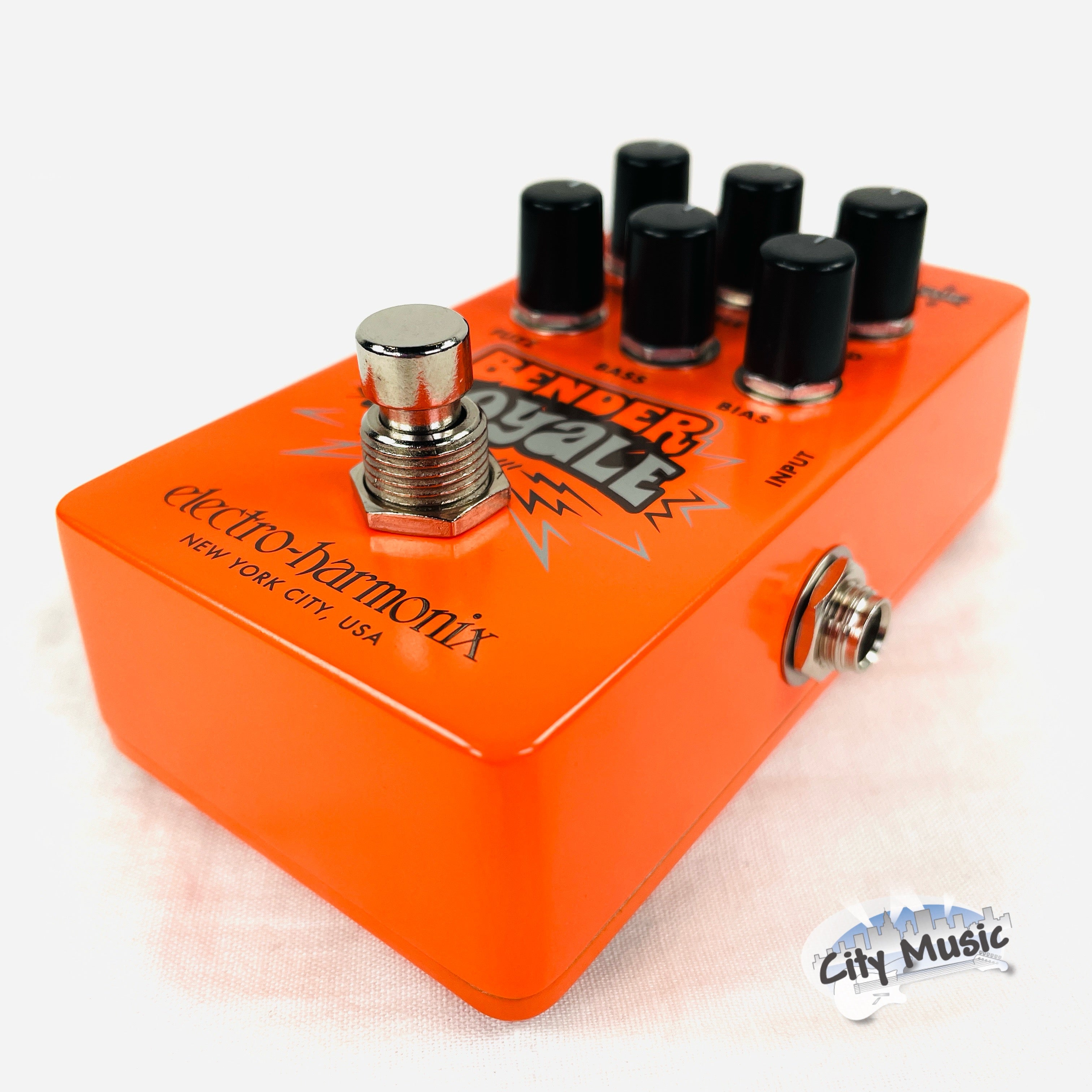 Electro-Harmonix Bender Royale germanium fuzz pedal — control knobs detail