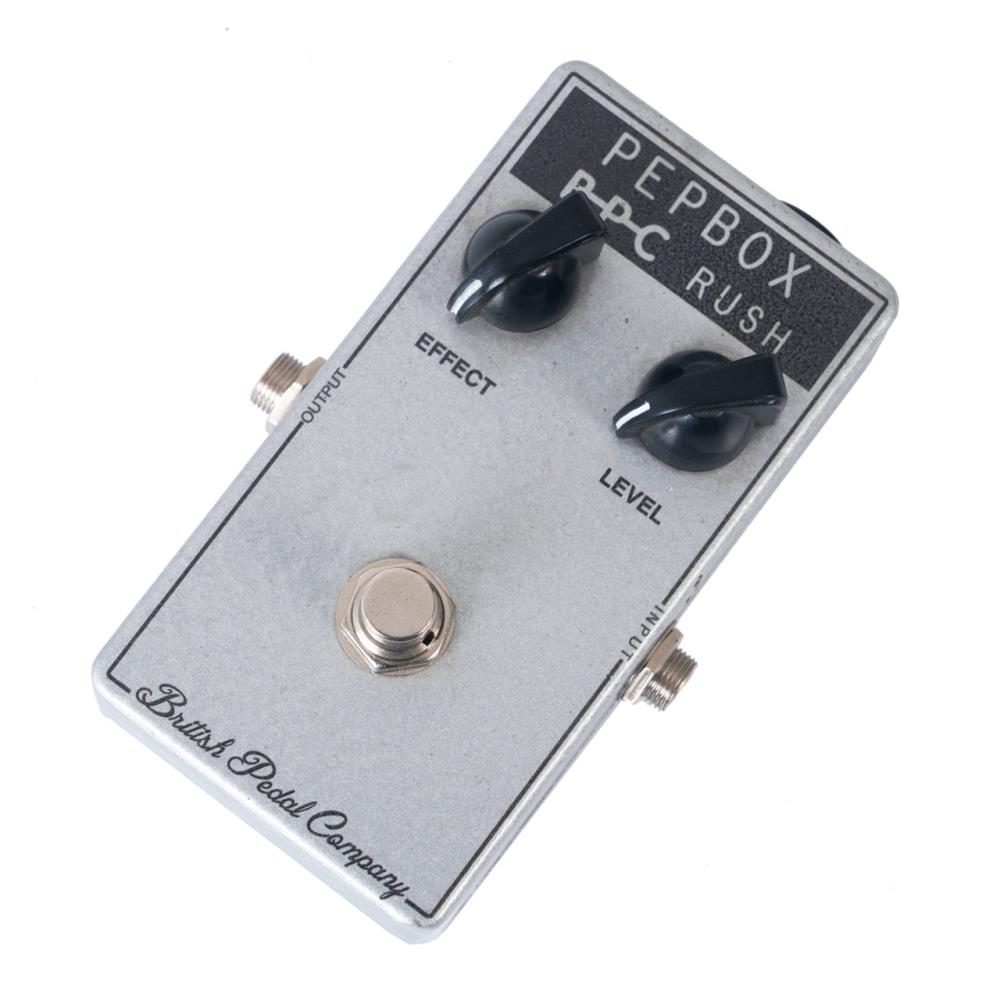British Pedal Company PEP Box fuzz pedal — control knobs close-up
