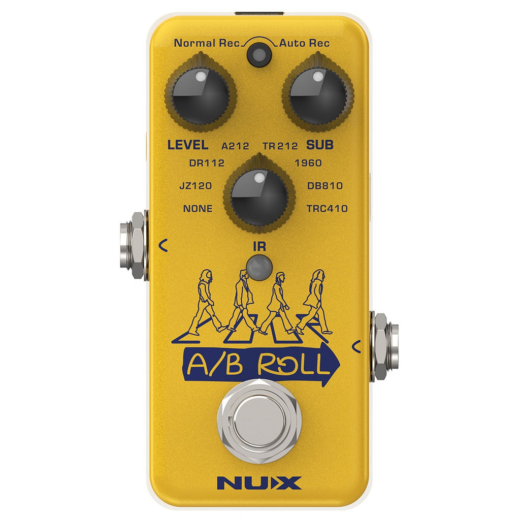NUX NOL-1 A/B Roll octave & loop pedal — yellow top view