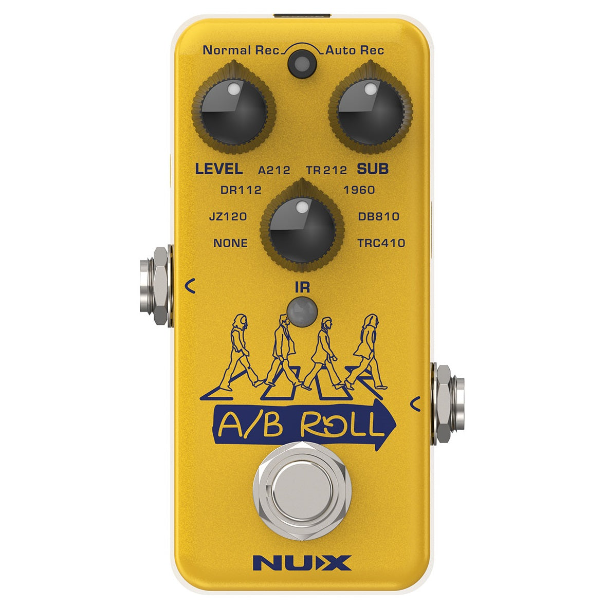 NUX NOL-1 A/B Roll octave & loop pedal — yellow top view