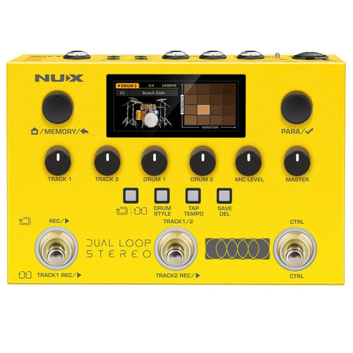 NUX NML-3DLS Dual Loop Stereo looper — knobs and footswitches