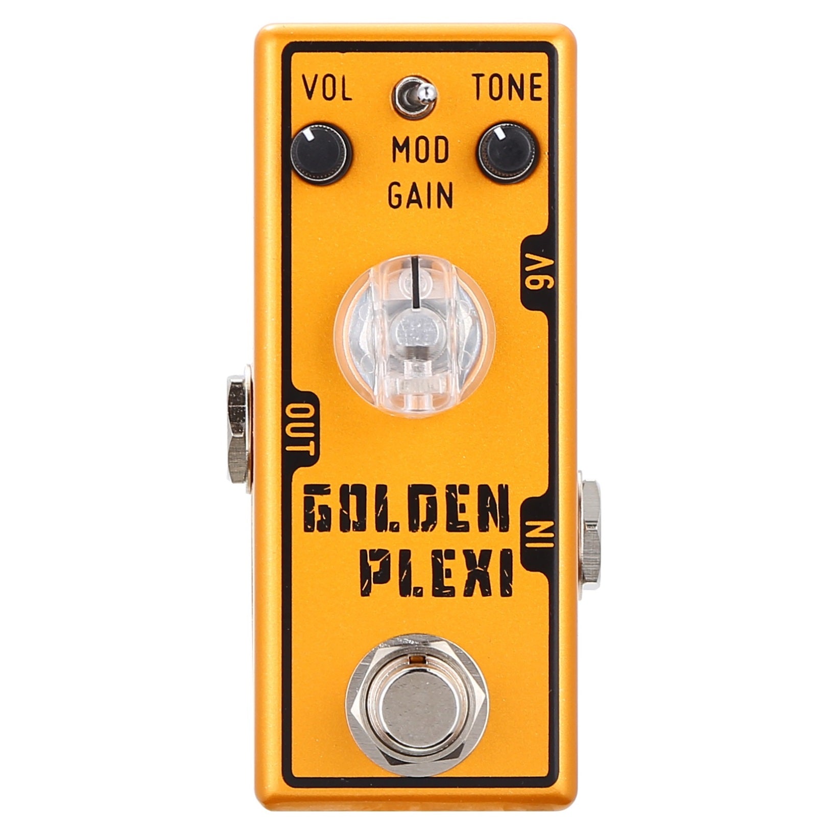 Tone City Golden Plexi V2025 distortion pedal — controls and footswitch
