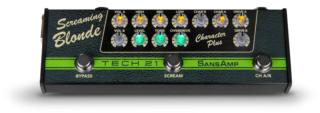 New Tech 21 SansAmp Character Plus Screaming Blonde Guitar Effects Pedal