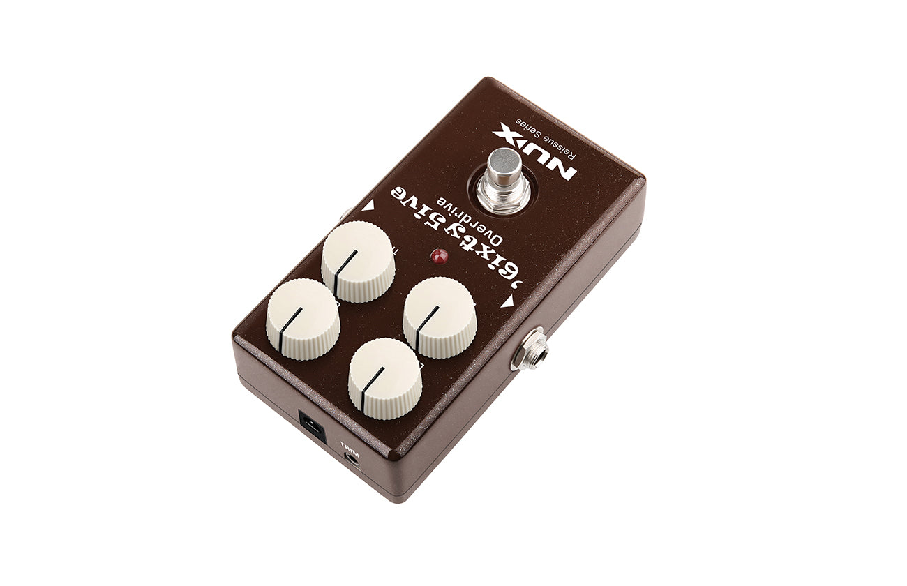 NUX 6ixty5ive Overdrive pedal — side input jack