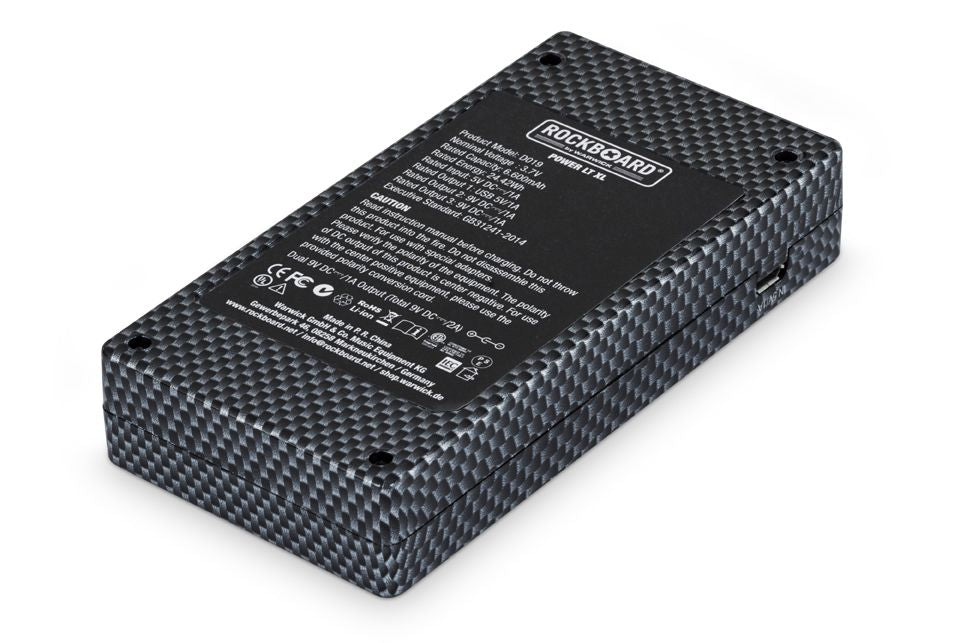 RockBoard Power LT XL pedal power supply - Carbon with included cables