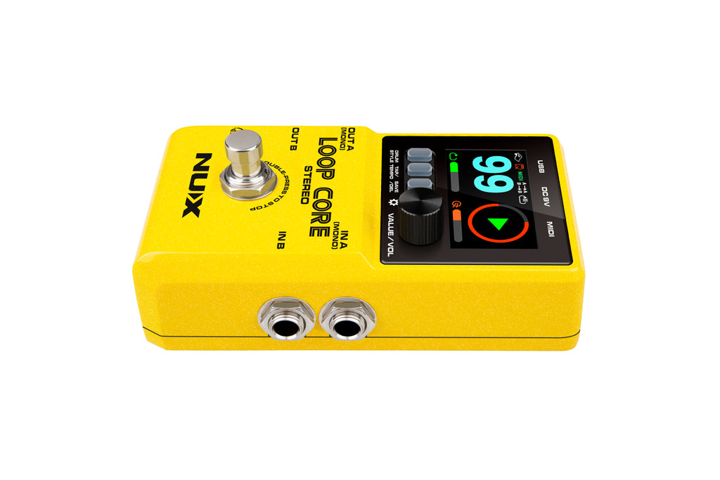 NUX Loop Core Stereo looper pedal — footswitch close-up