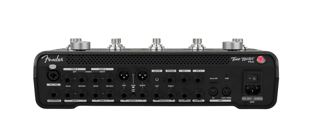 Fender Tone Master Pro multi-effects workstation — rear I/O panel