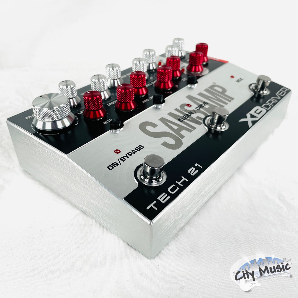 Tech 21 SansAmp XB Driver bass preamp pedal — angled right view