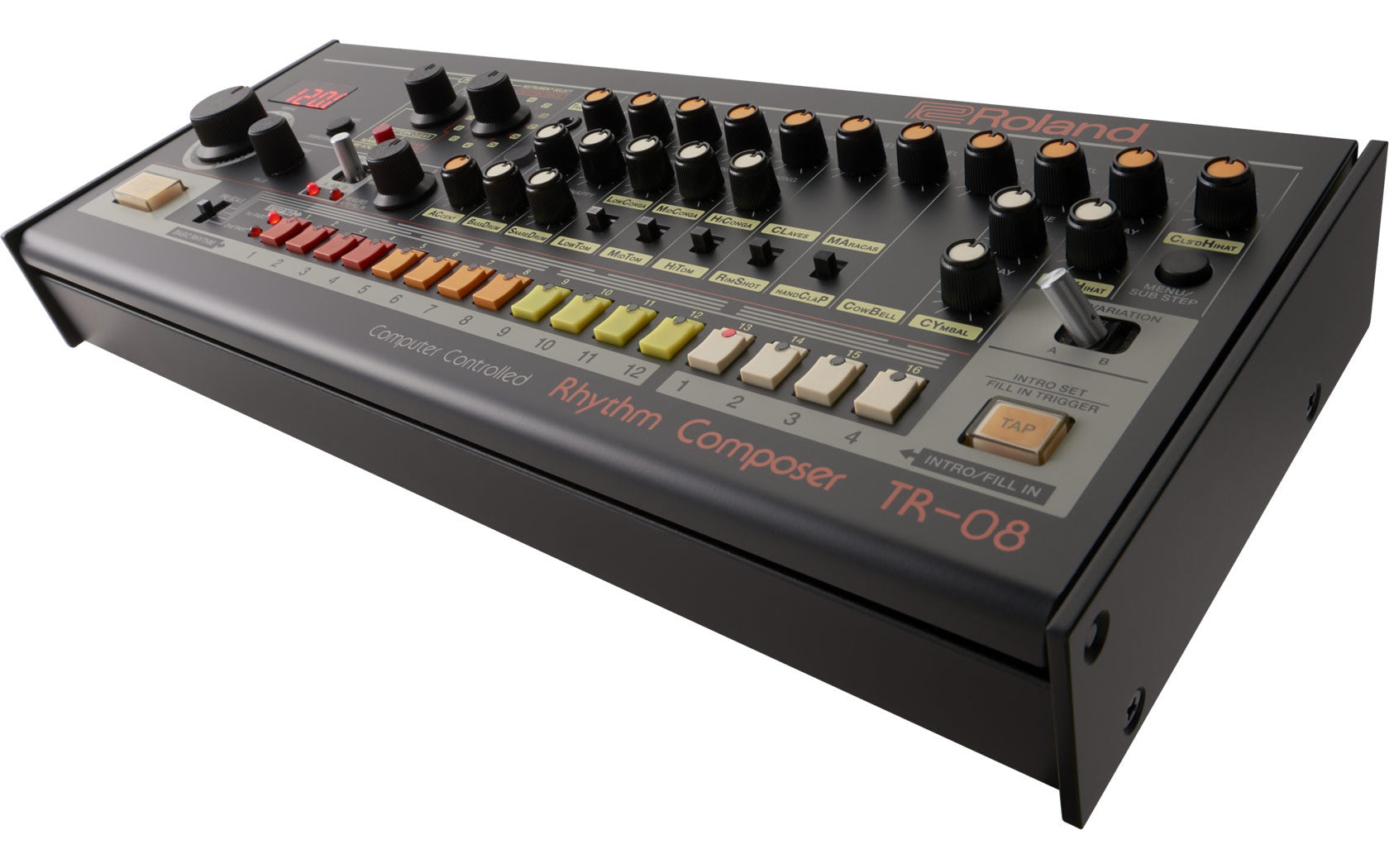 Roland TR-08 Rhythm Composer drum machine — detail of controls
