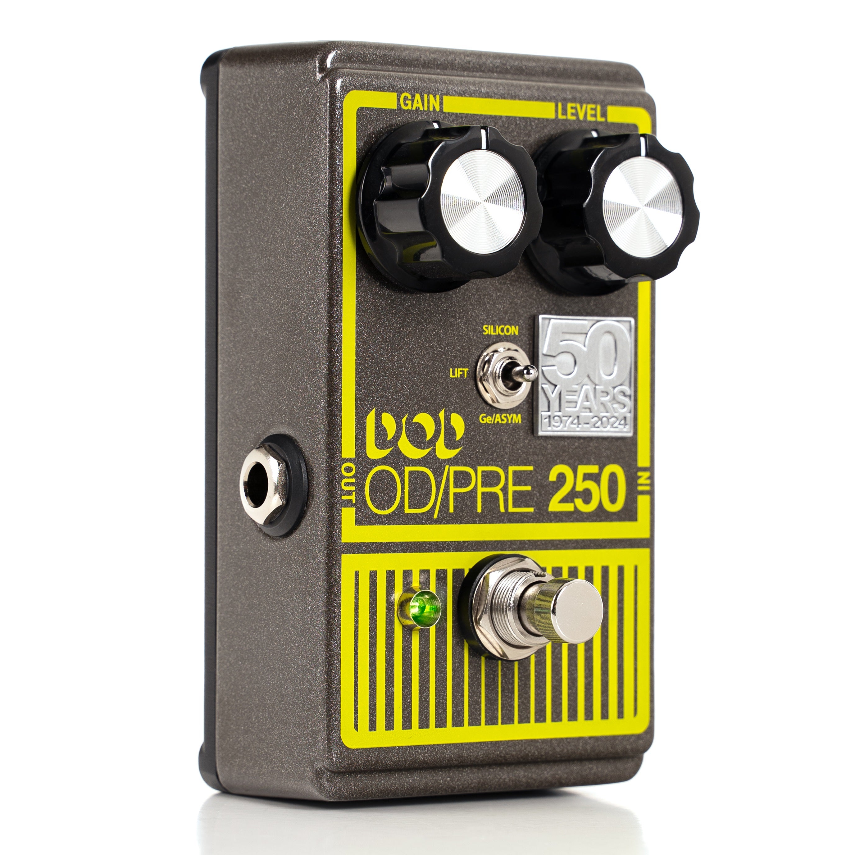 DOD Overdrive Preamp 250 50th Anniversary - grey, side view