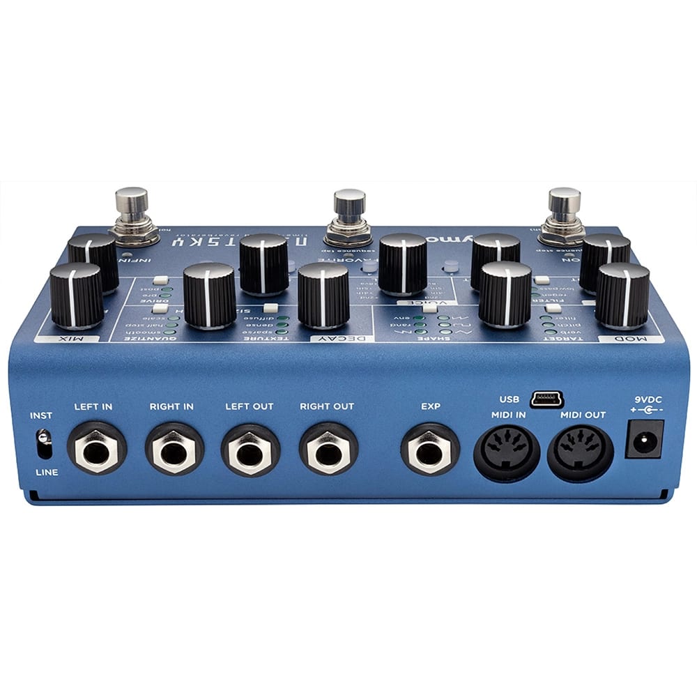 Strymon NightSky reverb pedal — rear MIDI and audio jacks