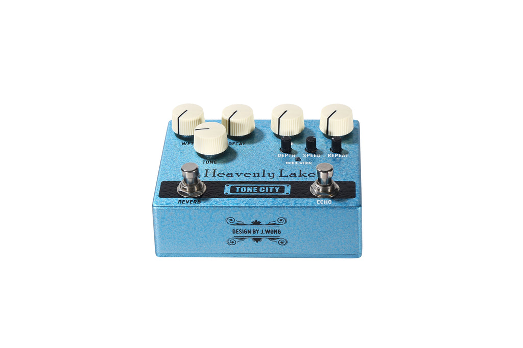 Tone City Heavenly Lake delay reverb — reverb and echo footswitches