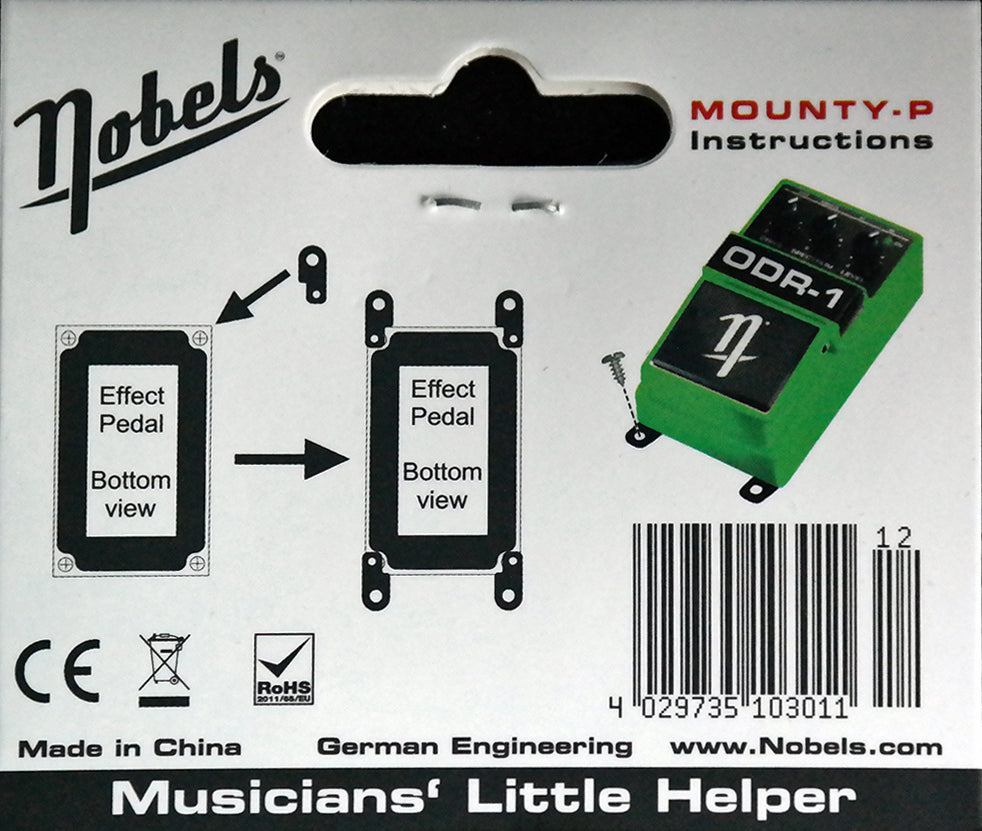 Nobels Mounty-P pedal mounting plate set rear packaging detail