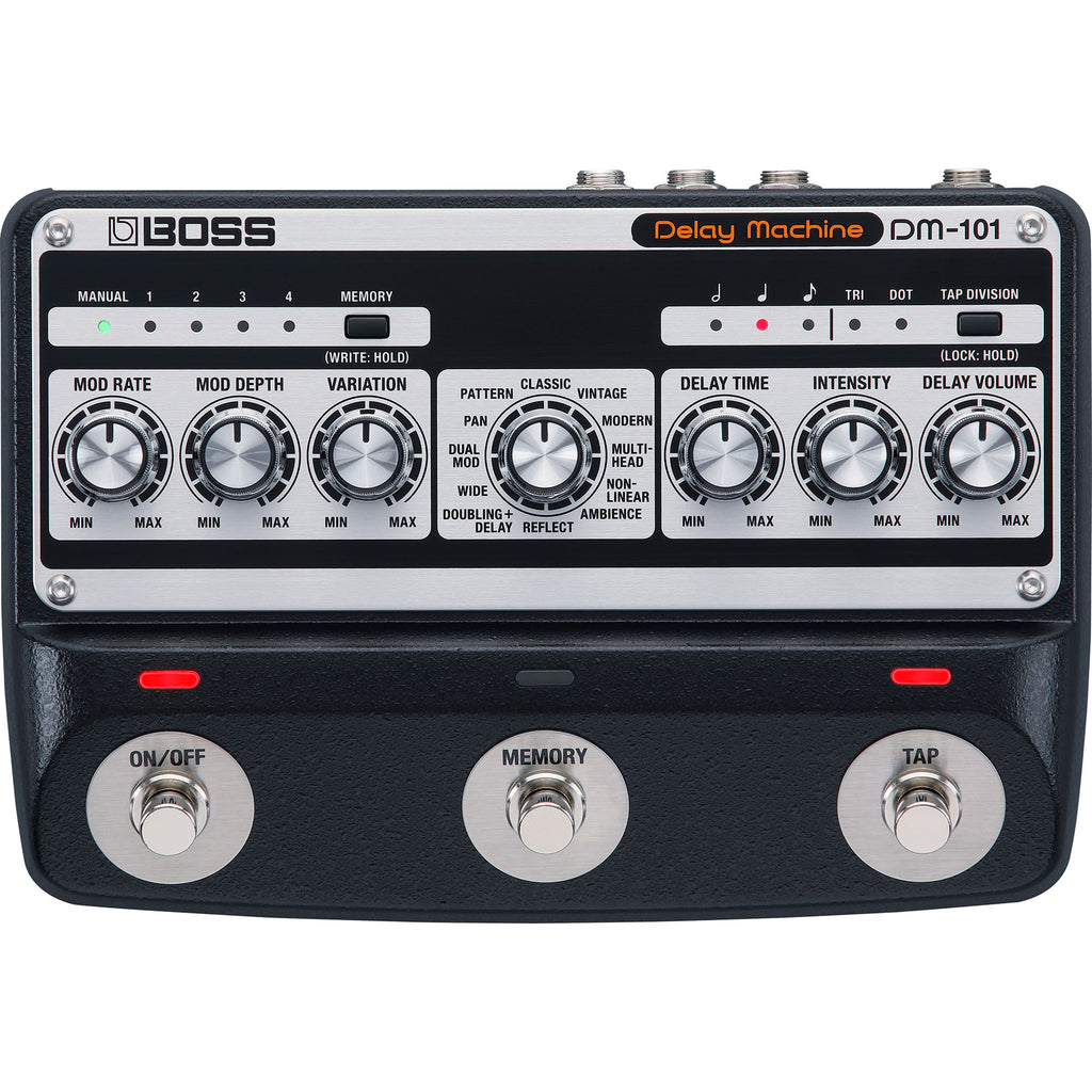 Boss DM-101 Delay Machine analog delay pedal angled view