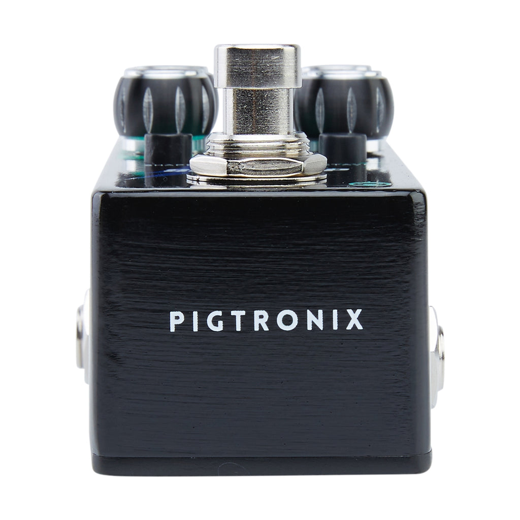 Pigtronix Space Rip PWM analog synth — compact micro pedal detail