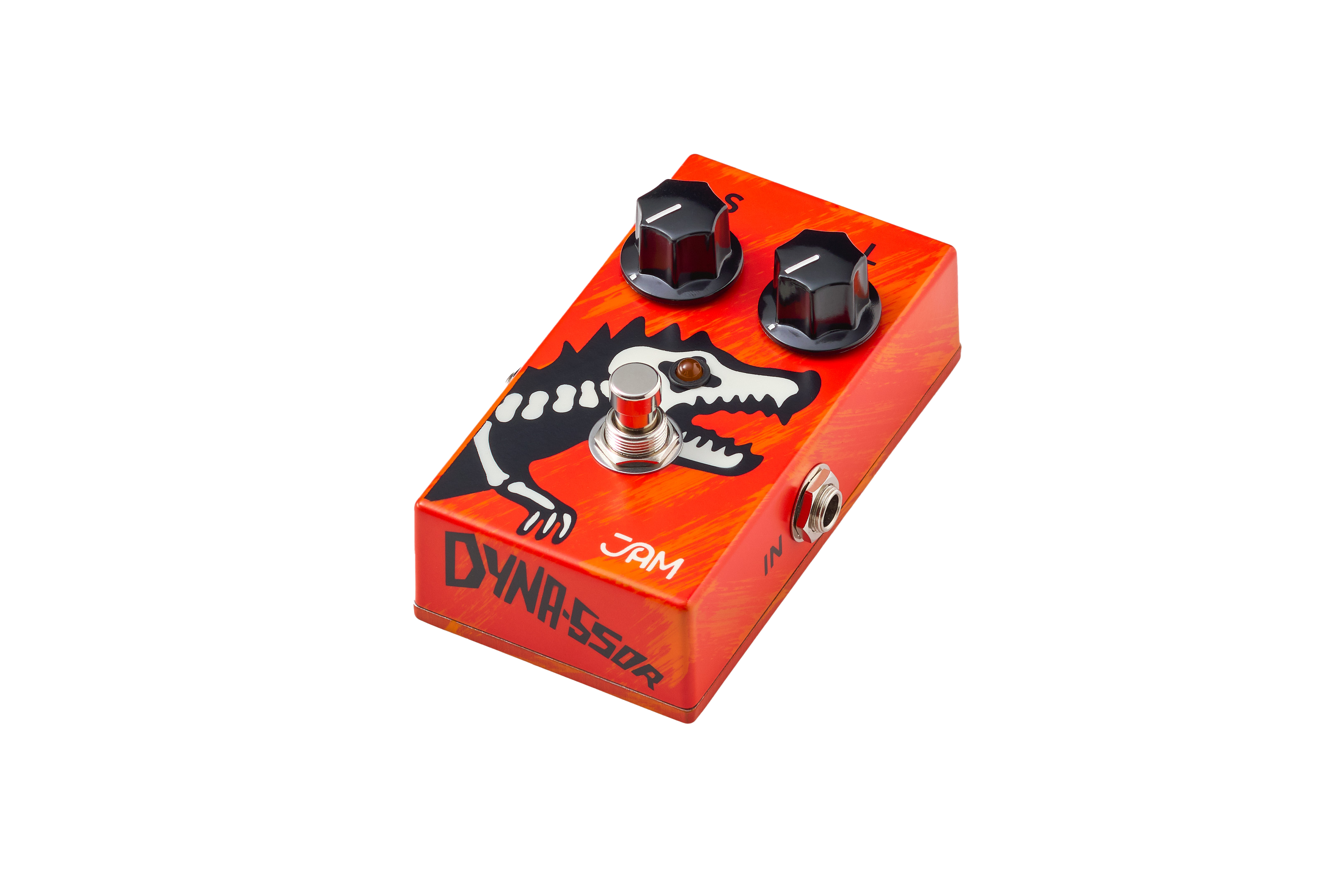 JAM Pedals Dyna-ssoR red compressor pedal — features graphic