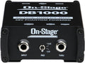 On-Stage DB1000 active direct box — black DI with input, pad and thru jacks