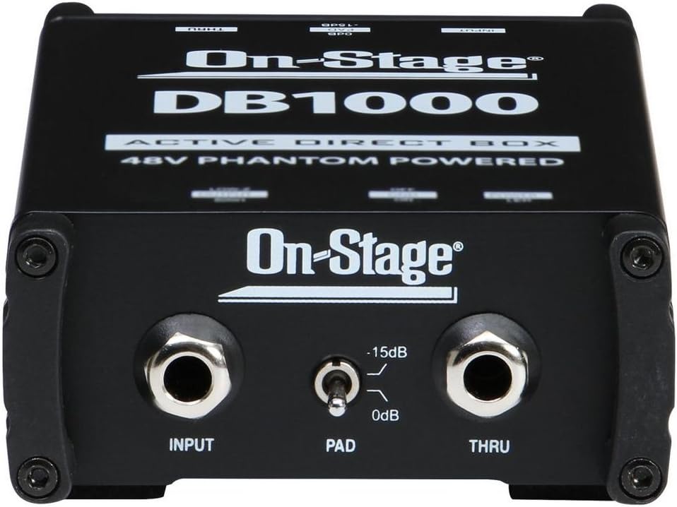 On-Stage DB1000 active direct box — alternate view of black enclosure