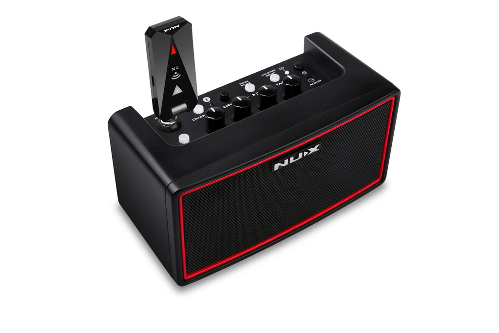 NUX Mighty Air wireless stereo amp — front grille and NUX logo