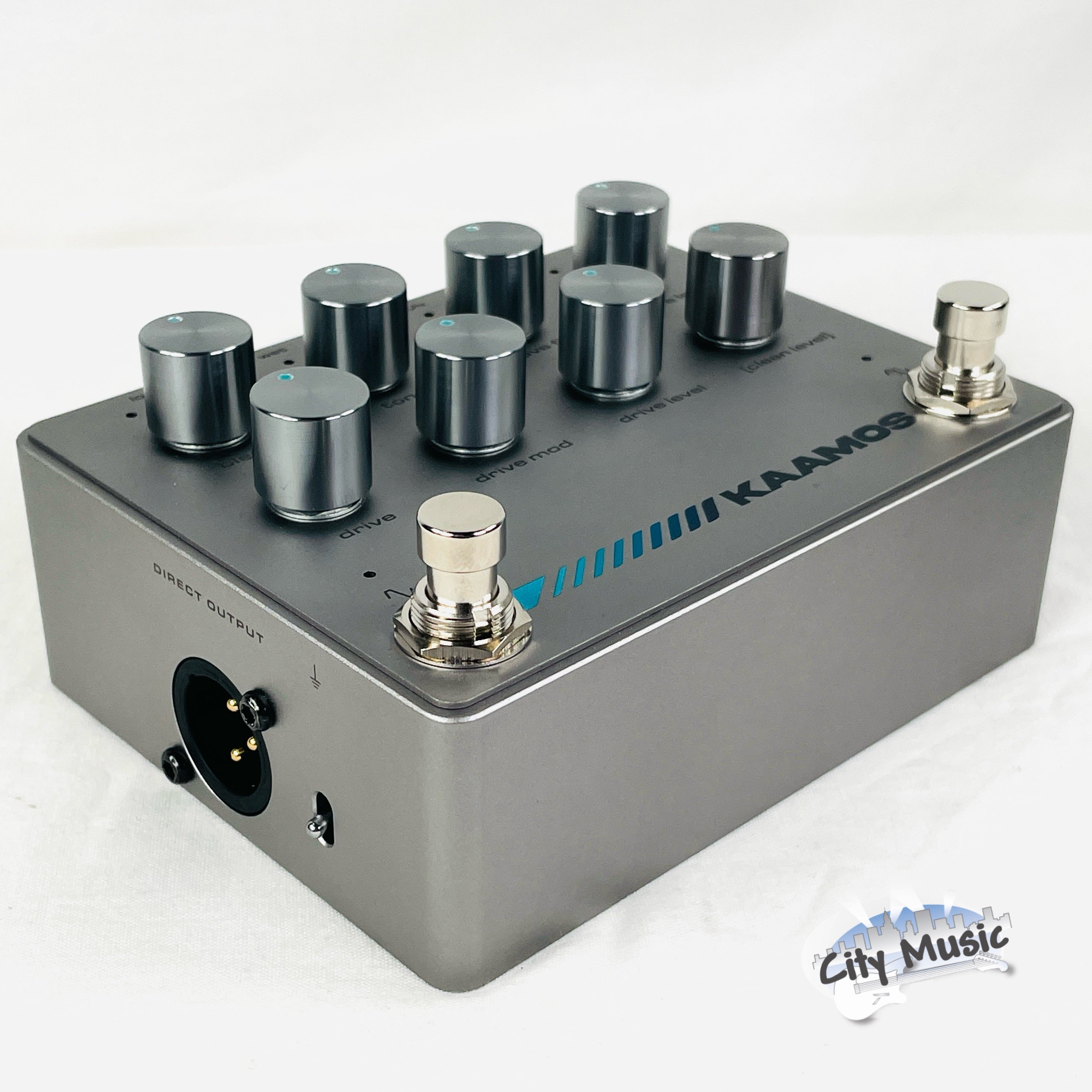 Used Darkglass Kaamos bass pedal - side profile and jacks