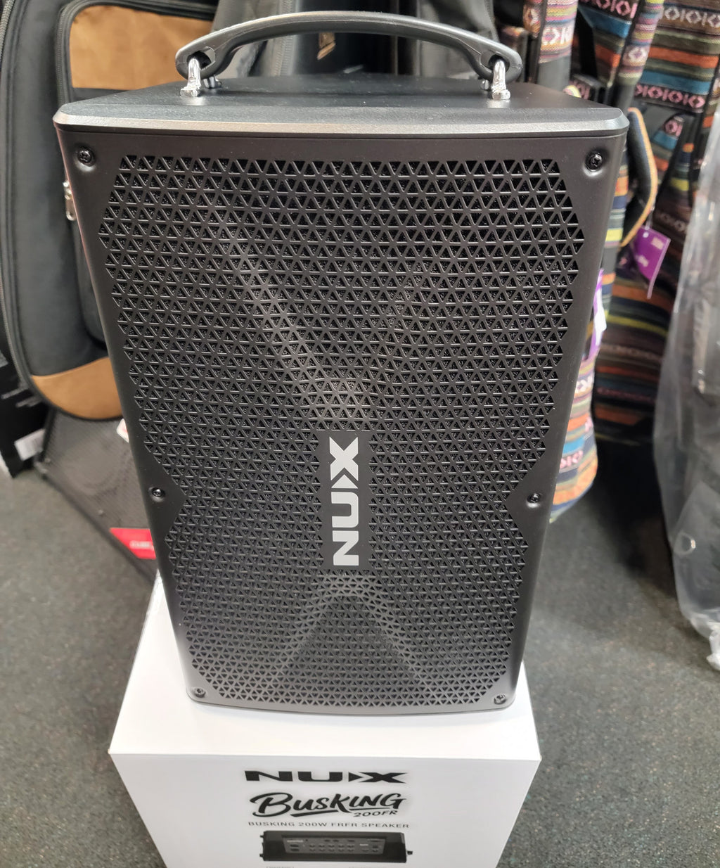 NUX Busking 200FR portable PA speaker — side profile