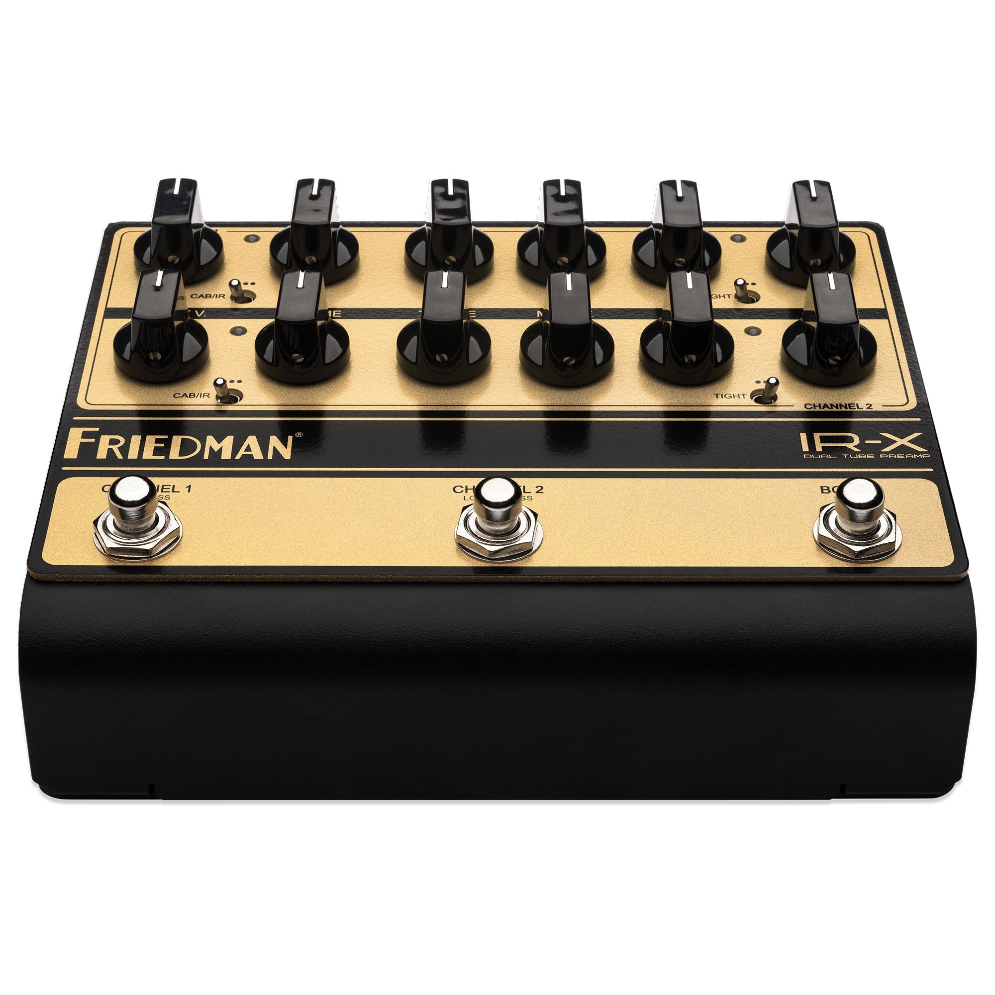 Friedman IR-X tube preamp pedal channel controls detail