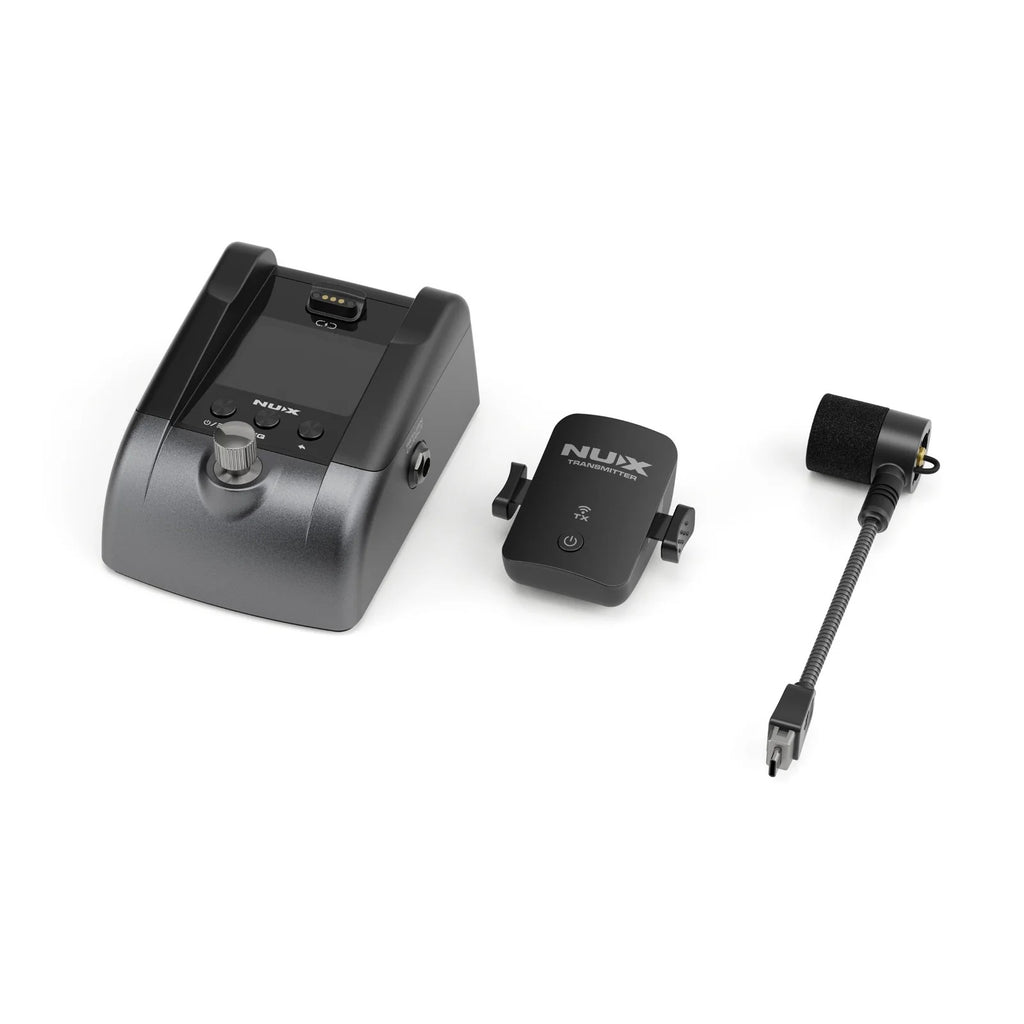 NUX B-6 PRO wireless mic system — receiver display front view