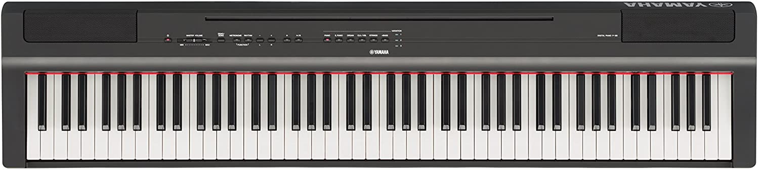 Yamaha P-125b digital piano — control panel and speakers