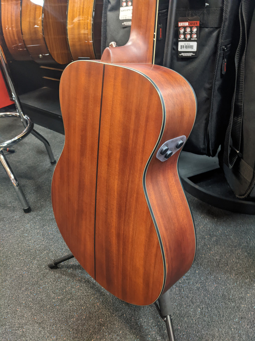 Yamaha Red Label FSX5 acoustic-electric guitar — rosette and soundhole detail
