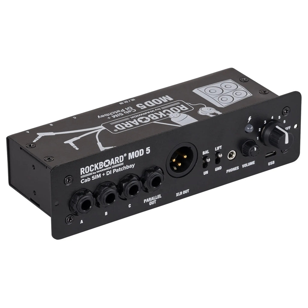 New RockBoard MOD 5 Cab SIM & DI Patchbay for Pedal Boards