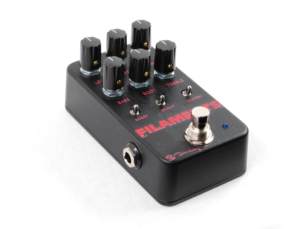 Keeley Filaments distortion guitar pedal — side view