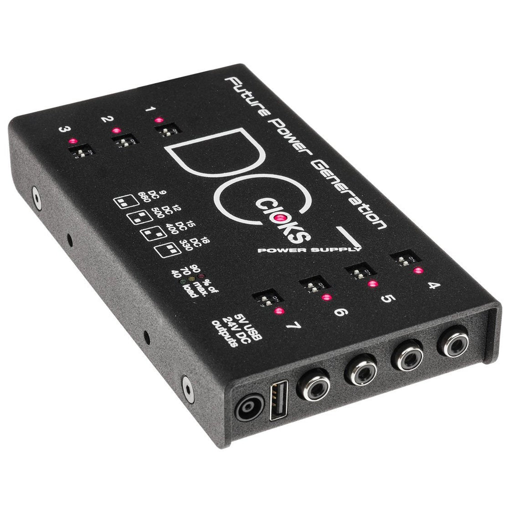 Used CIOKS DC7 black power supply — output jacks detail