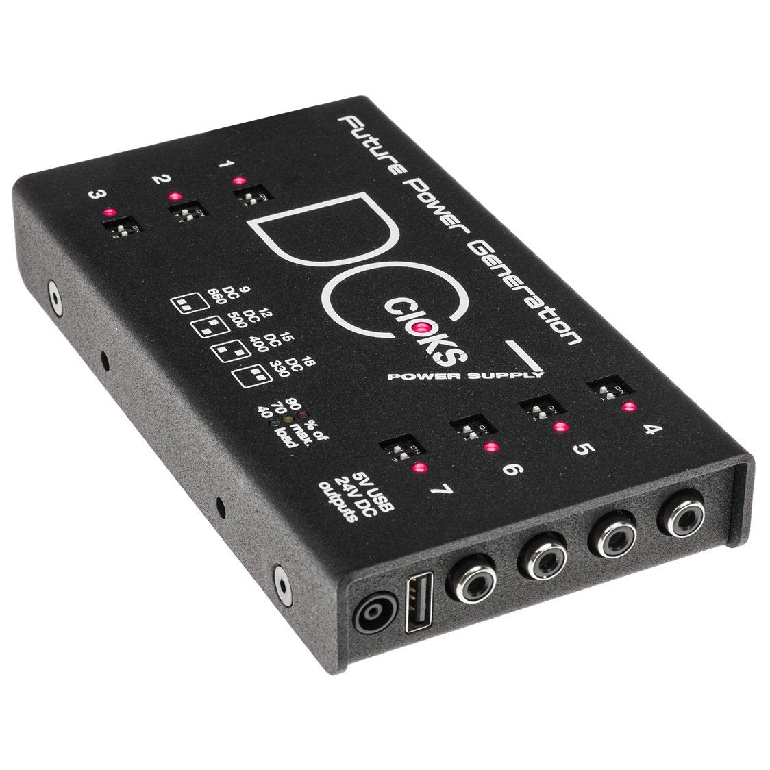 Used CIOKS DC7 black power supply — output jacks detail