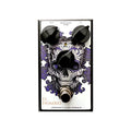 J. Rockett El Hombre overdrive pedal — white face with purple skull graphic, top view