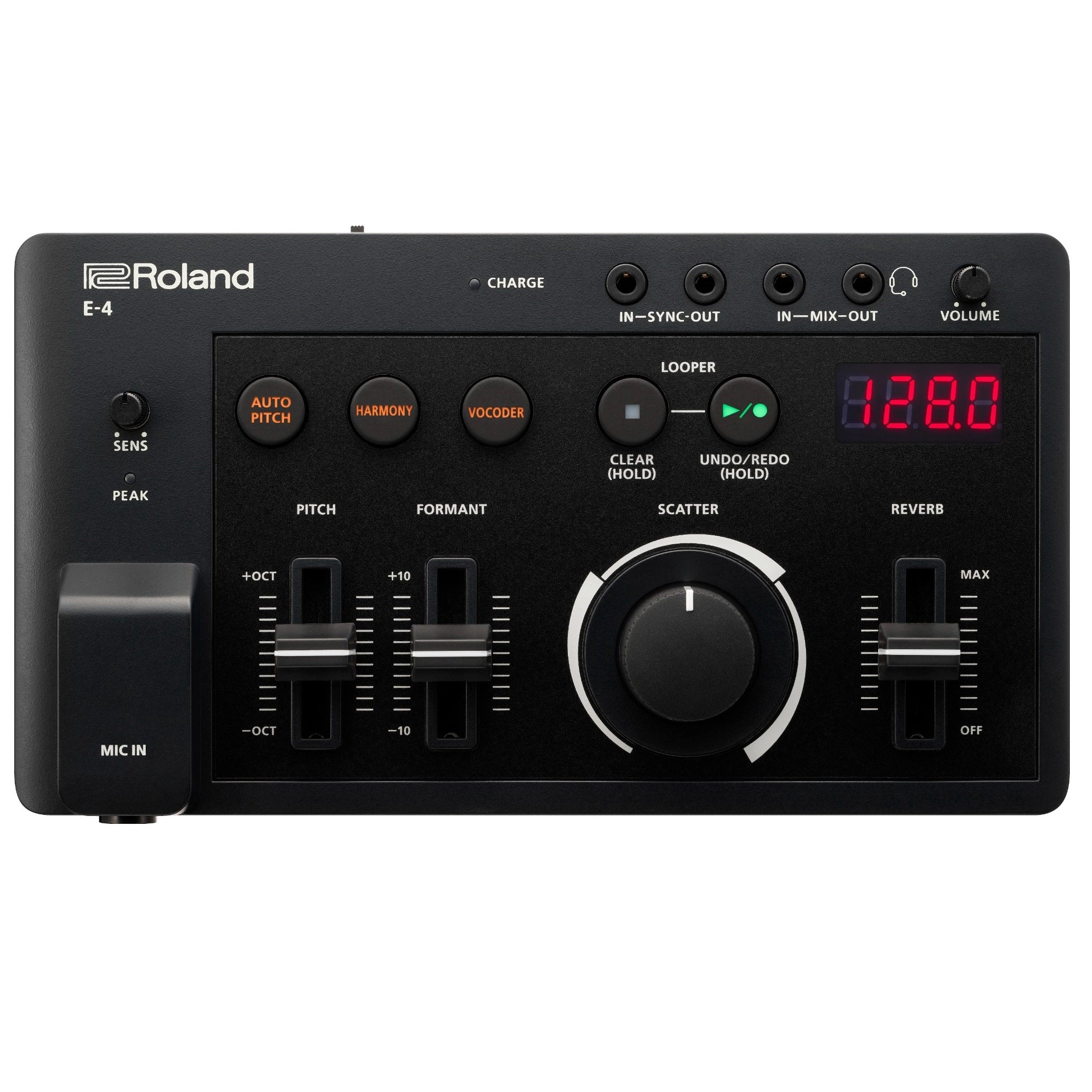 Roland Aira Compact E-4 Voice Tweaker vocal processor top panel open box