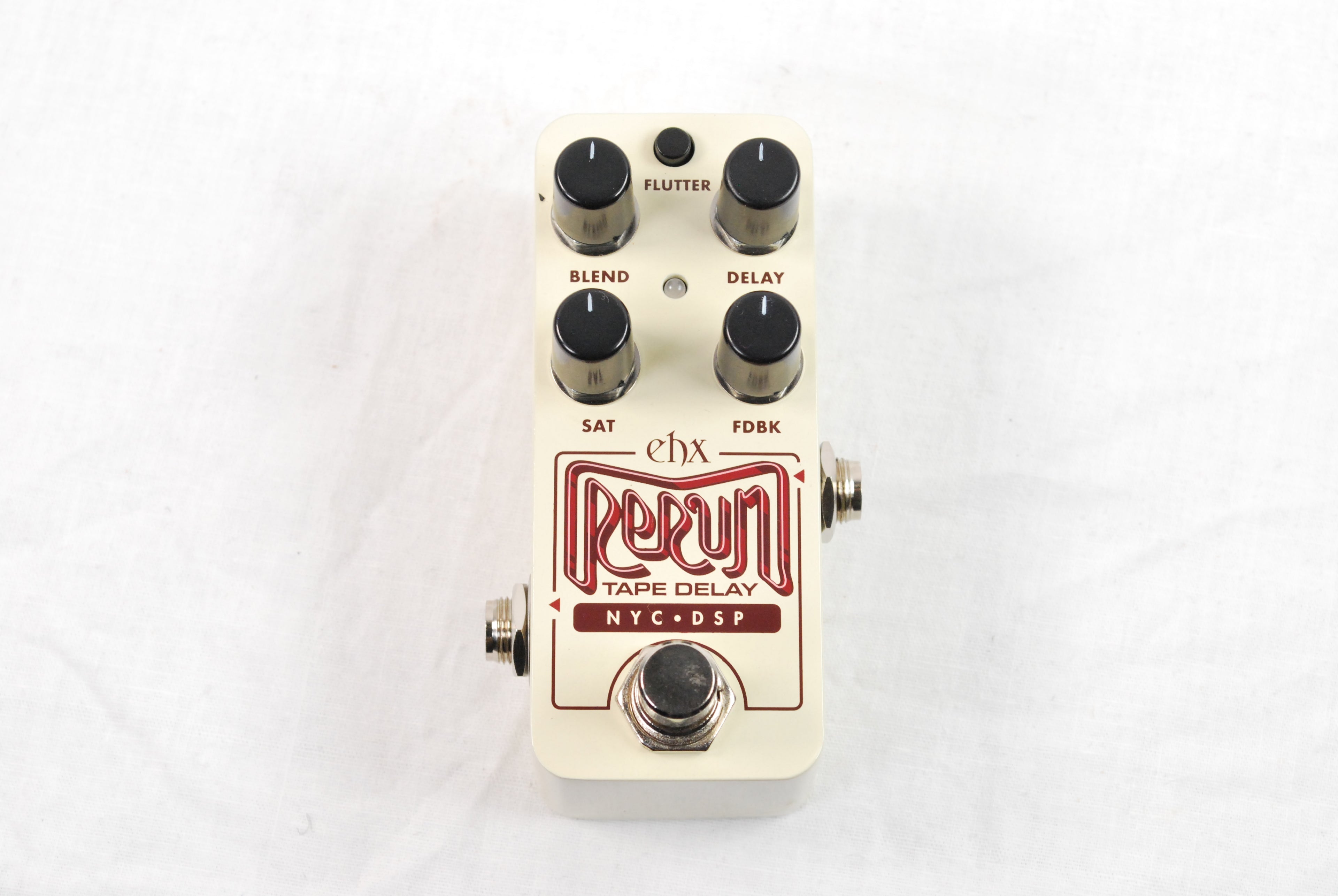 Electro-Harmonix Pico Rerun tape delay pedal — angled view of controls
