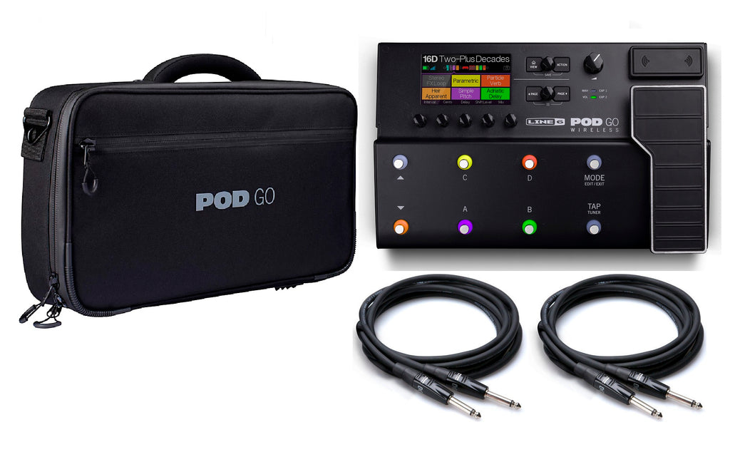 Line 6 POD Go Wireless multi-effects processor - angled view with color screen