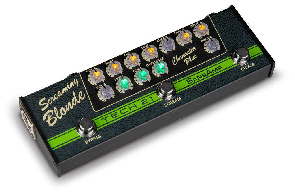 New Tech 21 SansAmp Character Plus Screaming Blonde Guitar Effects Pedal